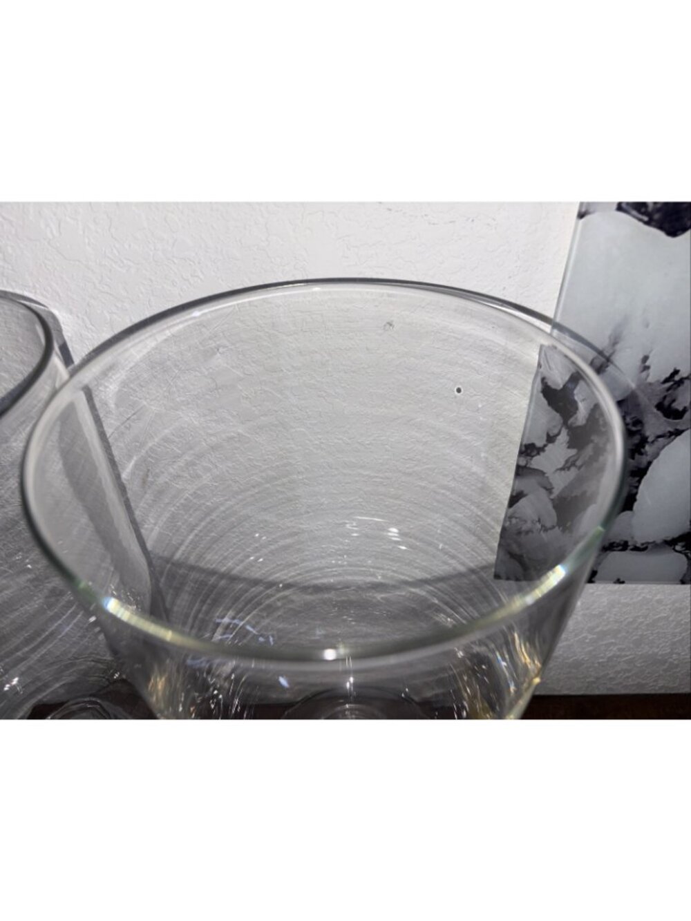 Set Of 2 Crate & Barrell Glass Hurricane Holiday Vases Or Candle Holders 14”T - Picture 6 of 8